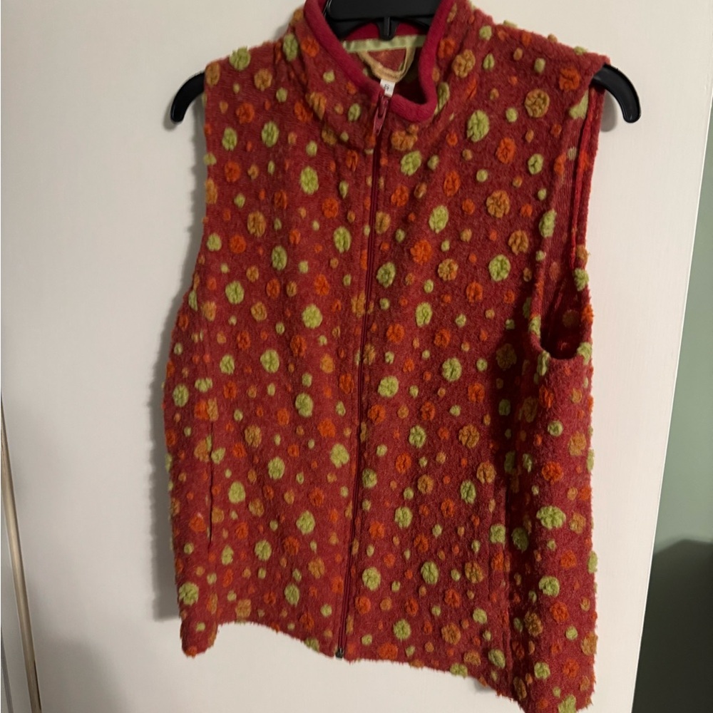 Wool Colorful Polka Dot Vest-